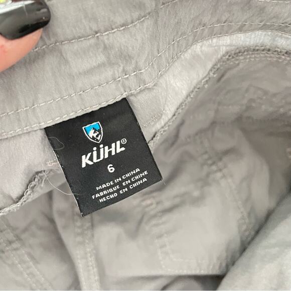 Kuhl | Womens Kontra Mid Rise Outdoor Shorts Grey Hiking Camping Athletic Size 6 - Picture 9 of 12